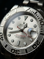 Nautical Master Rotating Bezel Watch Silver Sunray Dial | Sport Steel Bracelet