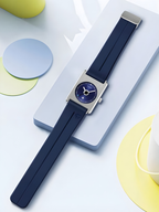 TOMI T-022 Tank Dial Watch Blue Magnetic Silicone Strap Unisex Quartz Sevensi