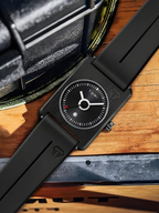 TOMI T-022 Tank Dial Watch Black Magnetic Silicone Strap Unisex Quartz Sevensi