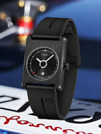 TOMI T-022 Tank Dial Watch Black Magnetic Silicone Strap Unisex Quartz Sevensi