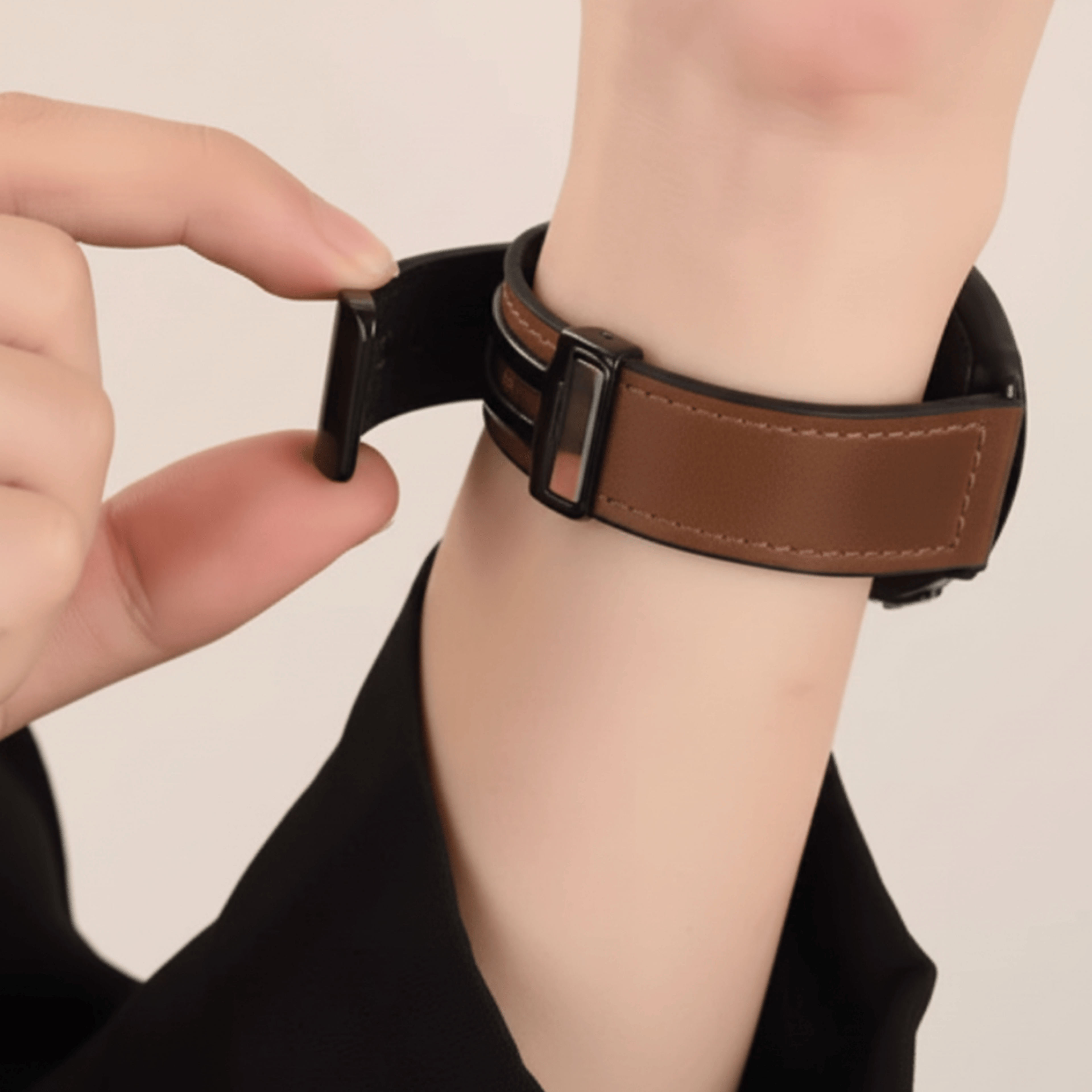 TOMI T-024 Magnetic Strap Luxury Watch Brown Leather Edition Quartz Unisex Sevensi