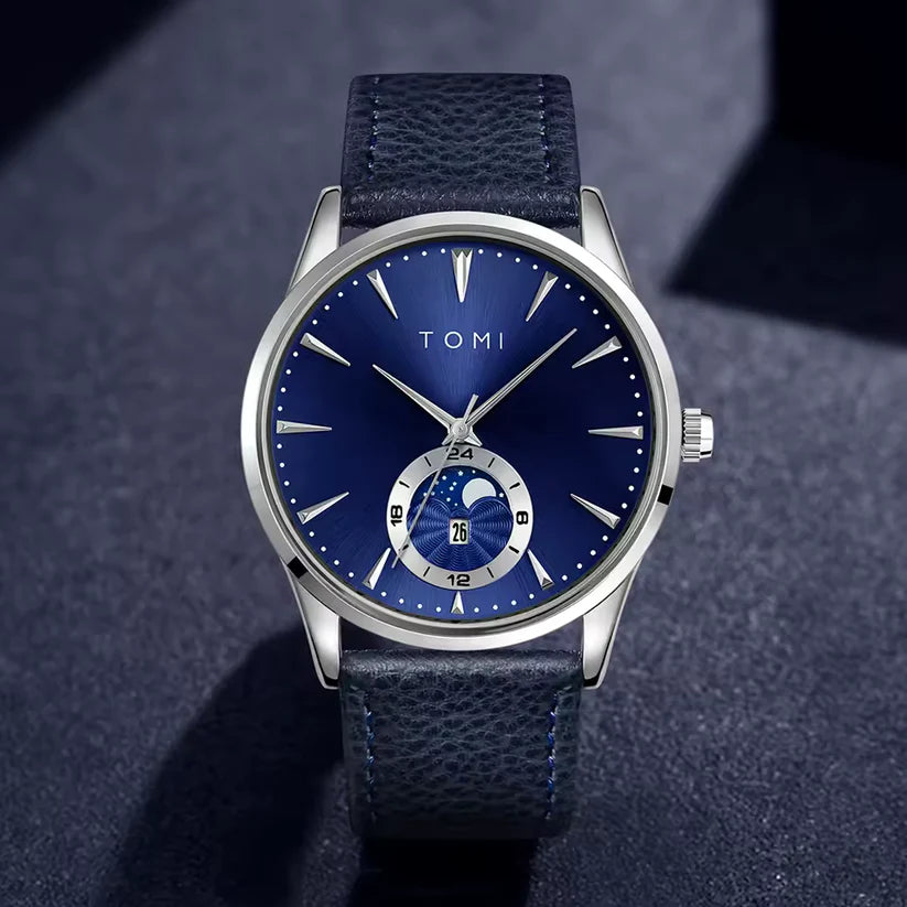 TOMI T-024 Magnetic Strap Luxury Watch Blue Edition Quartz Unisex Timepiece Sevensi
