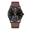 TOMI T-024 Magnetic Strap Luxury Watch Brown Leather Edition Quartz Unisex Sevensi