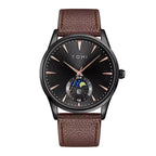 TOMI T-024 Magnetic Strap Luxury Watch Brown Leather Edition Quartz Unisex Sevensi