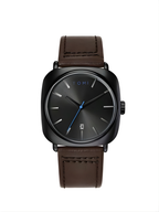TOMI T-084 Men's Watch Quartz Date Leather Straps Sevensi