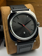 TOMI T-084 Men's Watch Quartz Date Leather Straps Sevensi