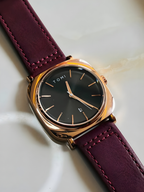 TOMI T-084 Men's Watch Quartz Date Leather Straps Sevensi