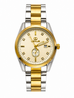 Executive Fusion Two-Tone Dress Watch Cream Dial Sub-Dial Edition | Gold Crystal Markers