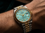 Glacier Luxe Two-Tone Dress Watch | Crystal Diamond Dial Edition