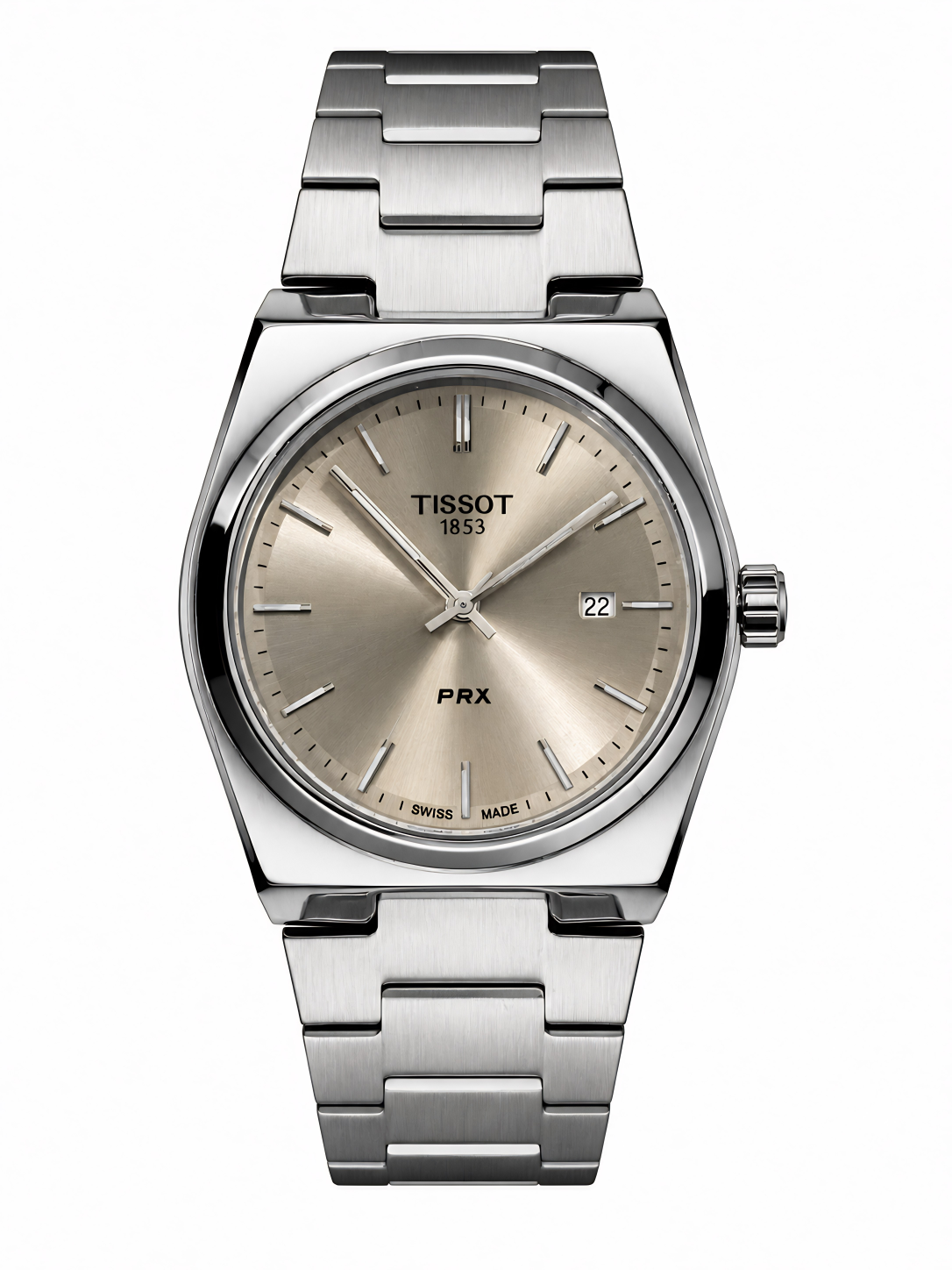 Rose Dusk Integrated Sport Watch Warm Champagne Sunray Dial | H-Link Steel Bracelet