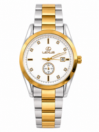 Executive Fusion Two-Tone Dress Watch White Dial Sub-Dial Edition | Gold Crystal Markers
