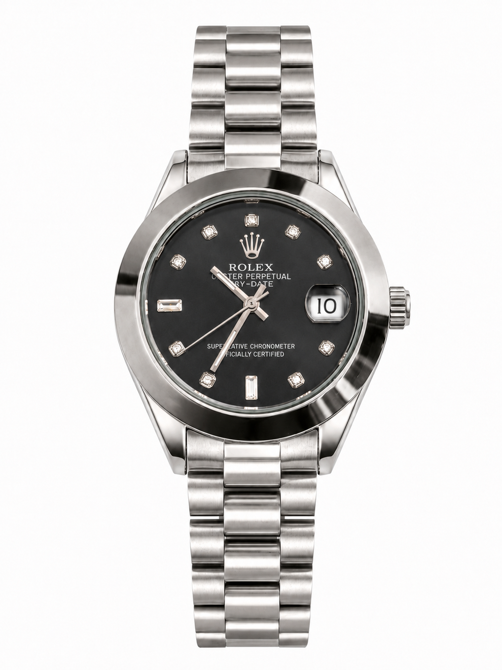 Graphite Imperial Dress Watch Dark Charcoal Dial | Diamond Crystal Markers