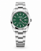 Midnight Cobalt Dress Watch  Deep Green Dial | Polished Silver Steel Bracelet