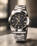 Graphite Imperial Dress Watch Dark Charcoal Dial | Diamond Crystal Markers