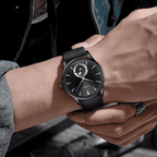 TOMI T-024 Magnetic Strap Luxury Watch Black Edition Quartz Unisex Timepiece Sevensi